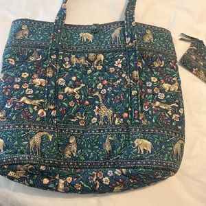 Vera Bradley Animal Kingdom Miller Travel Bag and coin purse